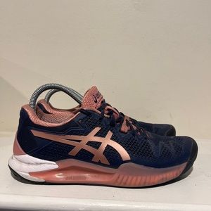 Asics Gel Resolution 8 Womens Size 8 Shoes Blue Athletic Running Sneakers